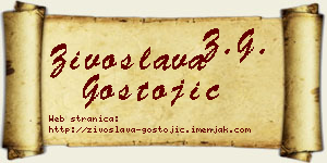 Živoslava Gostojić vizit kartica